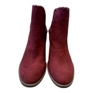 Burgundy Ankle Booties. Never worn size 9